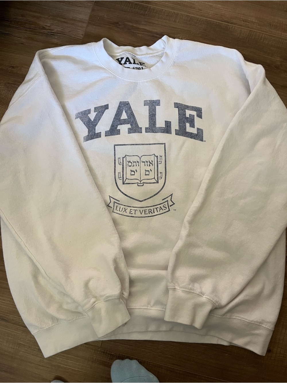 Yale White Crewneck Sweatshirt